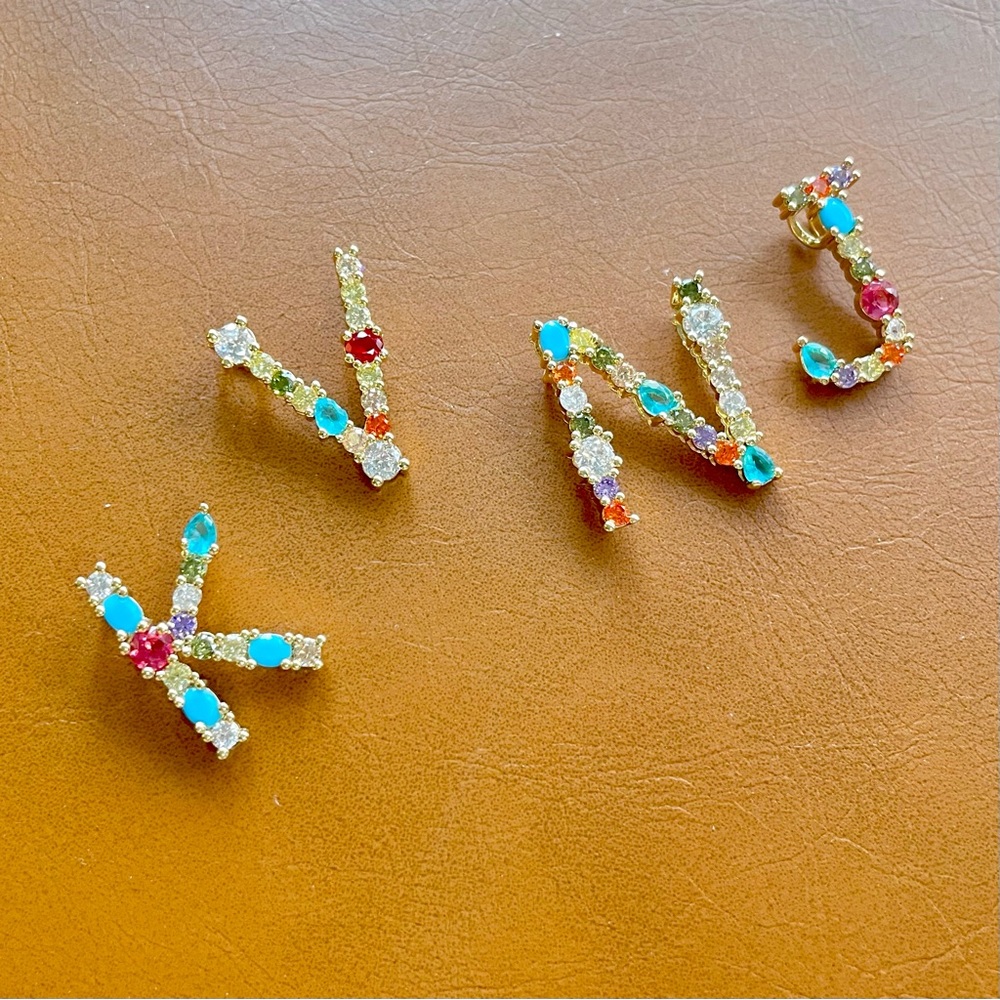 Letter Charms Gold Plated